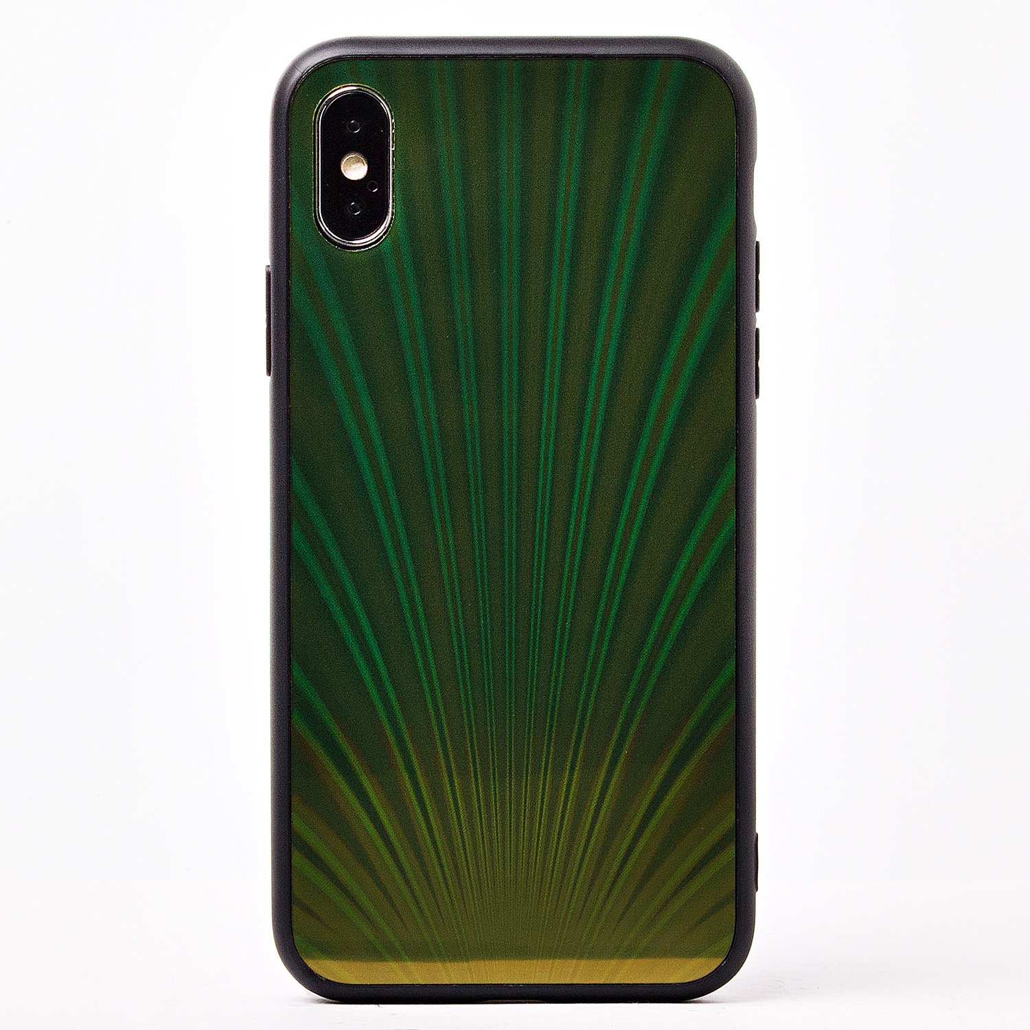 

Чехол iPhone X, iPhone Xs силиконовый со стеклянной вставкой STC004 <желтый>, iPhone X