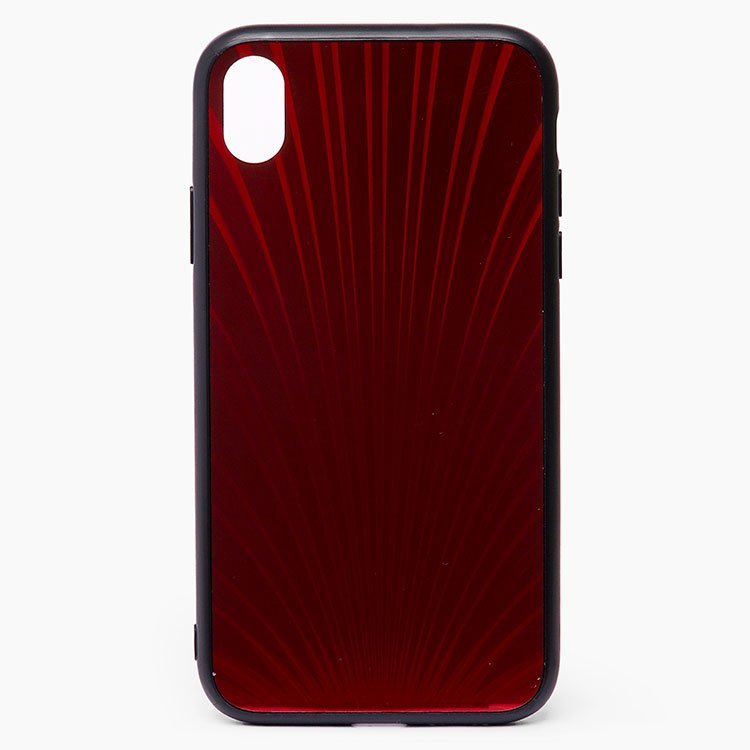 

Чехол iPhone XR силиконовый со стеклянной вставкой STC004 <красный>, iPhone XR