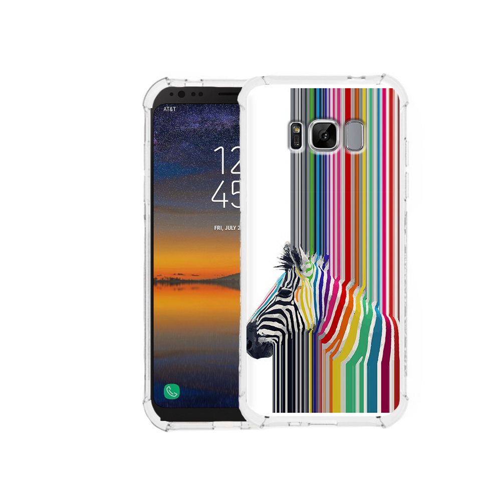 

Чехол MyPads Tocco для Samsung Galaxy S8 радужная зебра (PT107395.590.565), Прозрачный, Tocco