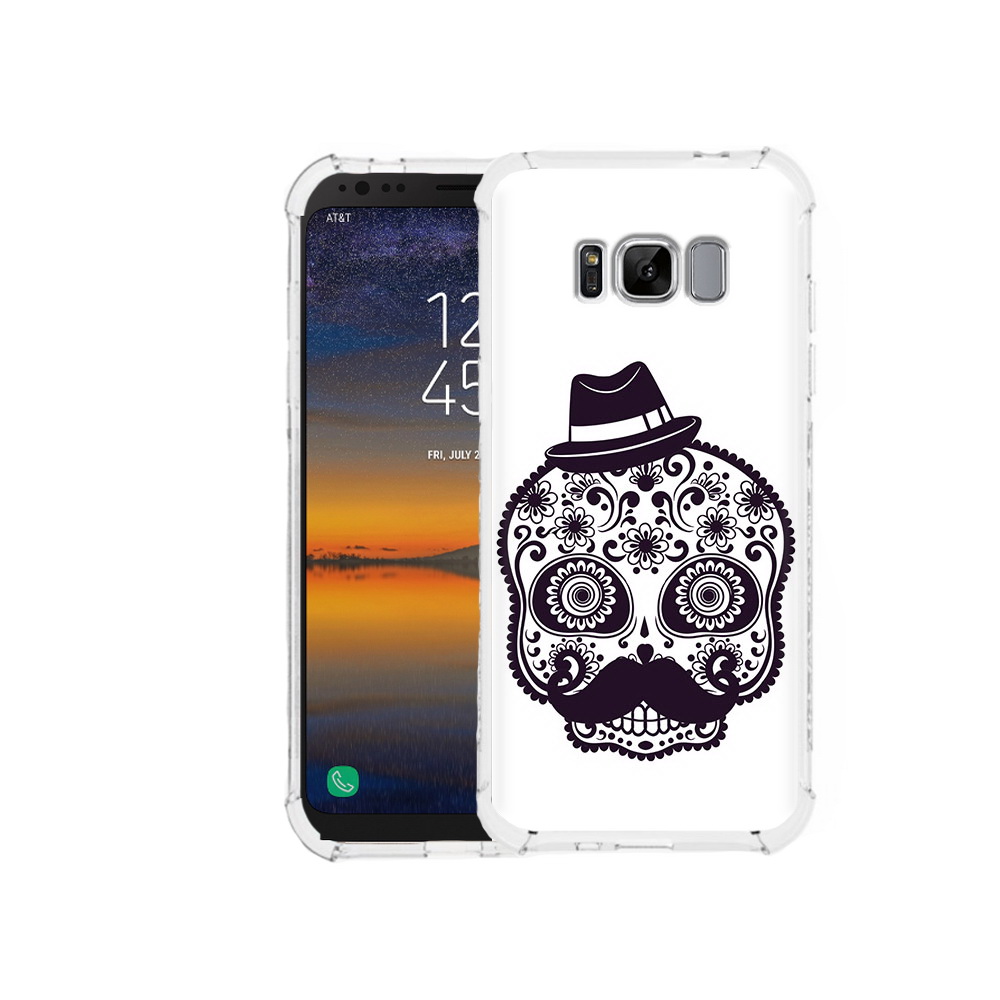 

Чехол MyPads Tocco для Samsung Galaxy S8 разрисованный скелет (PT107395.590.575), Прозрачный, Tocco