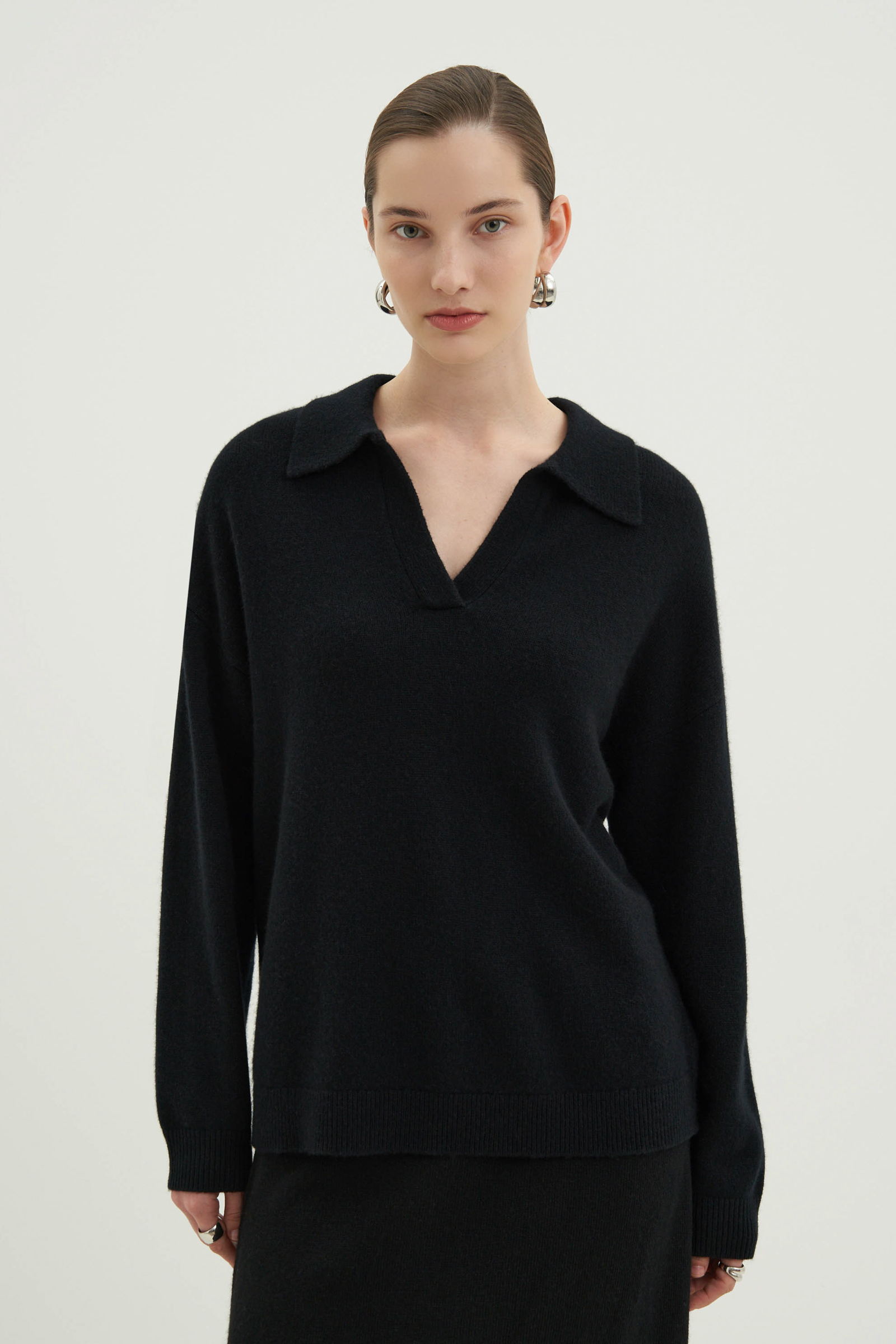 Пуловер женский Finn Flare FWD11173 черный XL