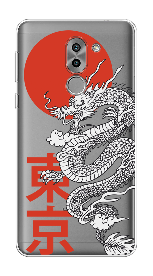 

Чехол на Honor 6X "Китайский дракон", Черный;красный;белый, 60750-1