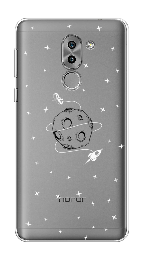 

Чехол на Honor 6X "Полет вокруг луны", Белый;серый;черный, 60750-2