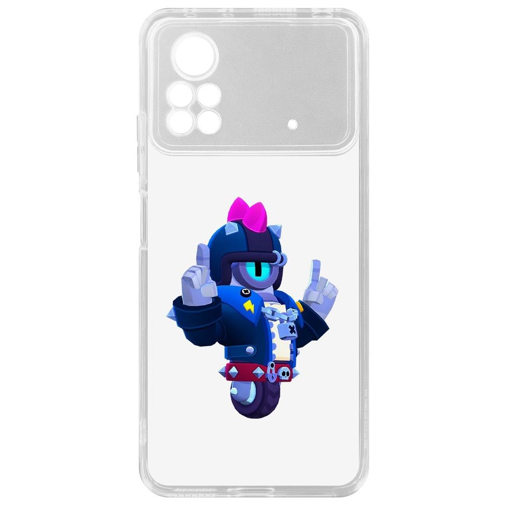 

Чехол-накладка Brawl Stars-Дикий Сту для Poco X4 Pro 5G, Прозрачный