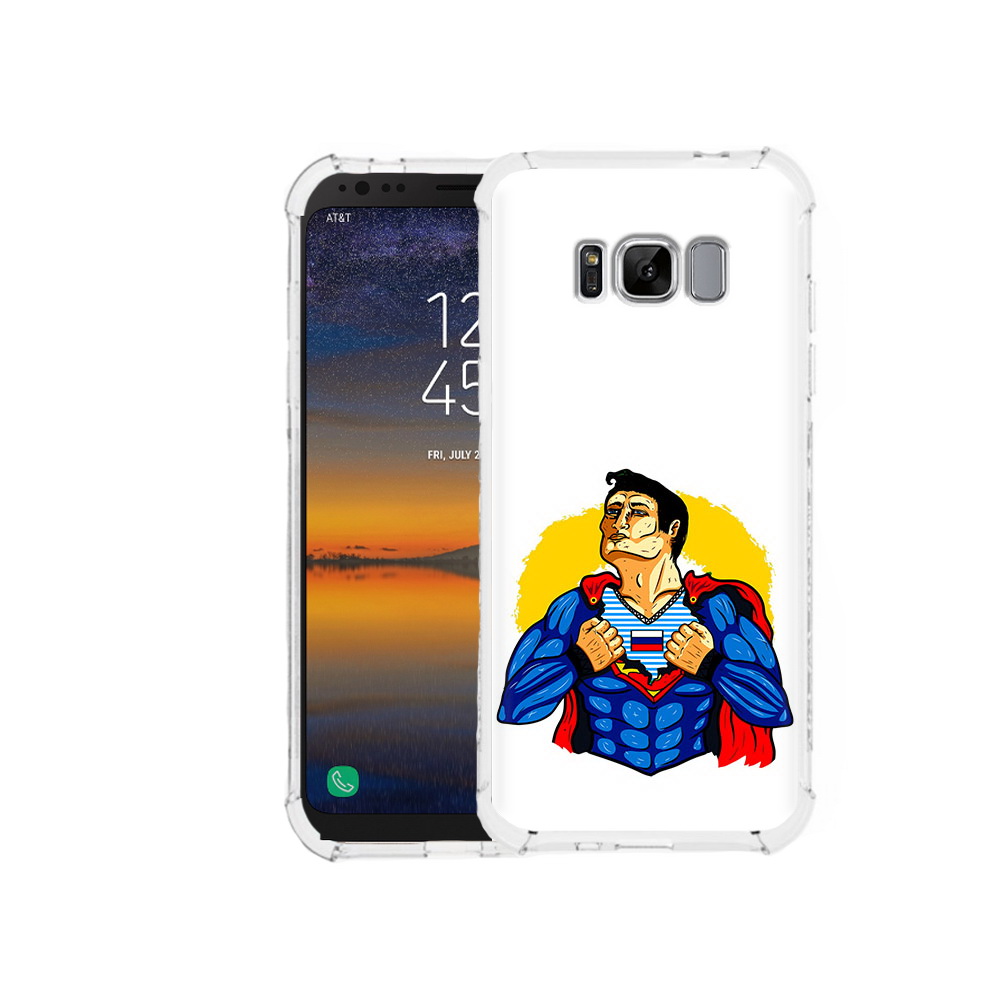 

Чехол MyPads Tocco для Samsung Galaxy S8 русский супермен (PT107395.590.591), Прозрачный, Tocco