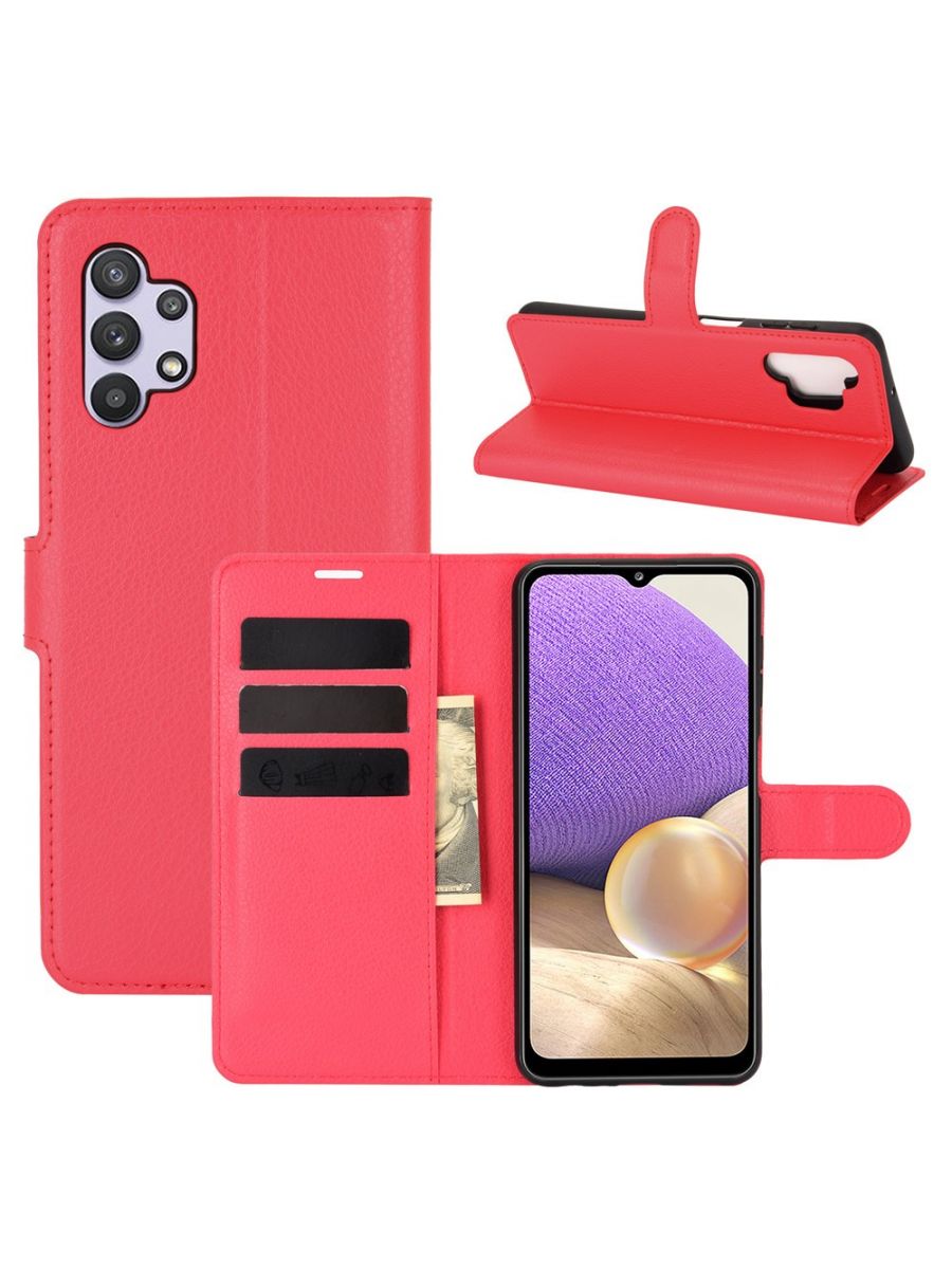 

Чехол Wallet для смартфона Samsung Galaxy A32 красный