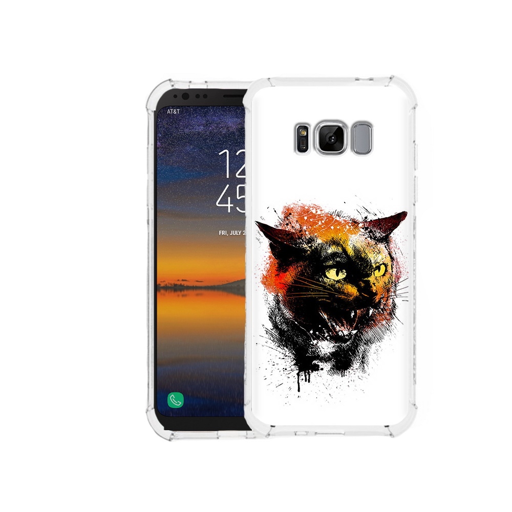 

Чехол MyPads Tocco для Samsung Galaxy S8 сиамский кот (PT107395.590.598), Прозрачный, Tocco