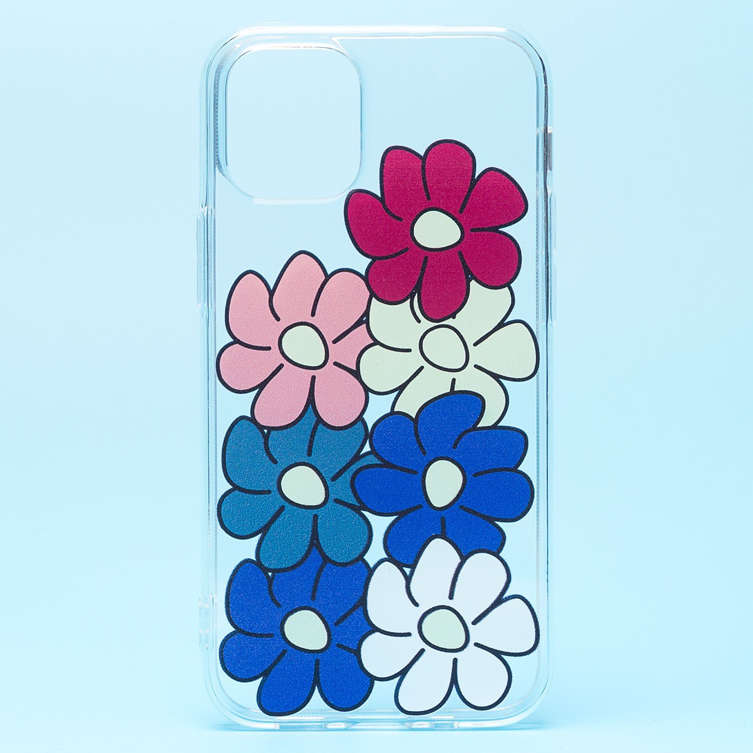 

Чехол iPhone 12 mini силиконовый (рис.217/001), Прозрачный, iPhone 12 mini