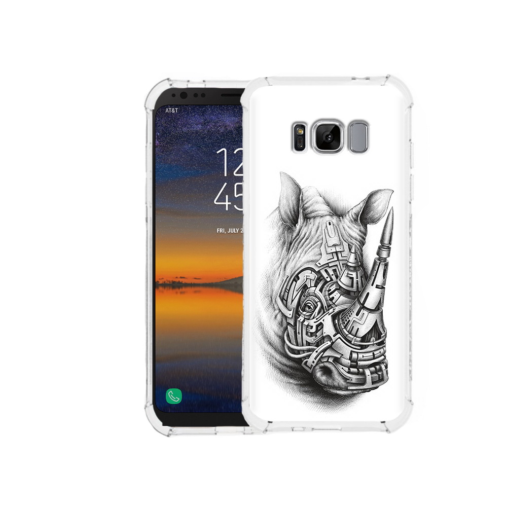 

Чехол MyPads Tocco для Samsung Galaxy S8 стальной носорог (PT107395.590.620), Прозрачный, Tocco