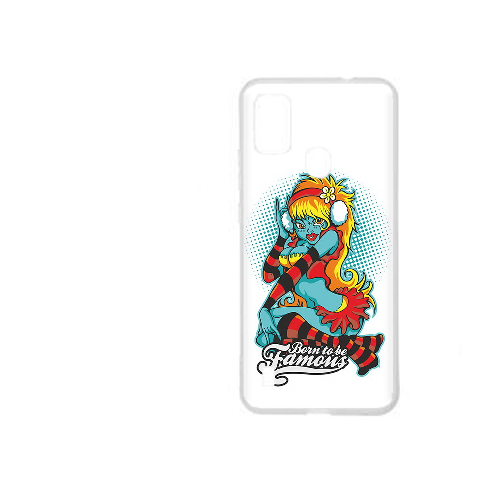 

Чехол MyPads Tocco для ZTE Blade A51 нарисованная девушка в наушниках (PT160198.458.498), Прозрачный, Tocco