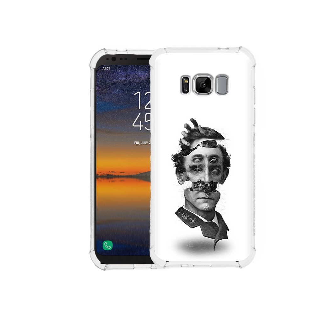

Чехол MyPads Tocco для Samsung Galaxy S8 страшное лицо абстракция (PT107395.590.628), Прозрачный, Tocco
