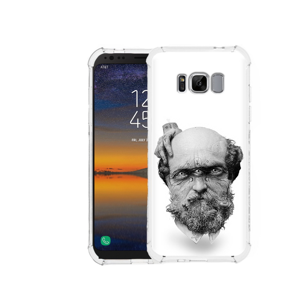 

Чехол MyPads Tocco для Samsung Galaxy S8 страшный бородатый мужчина абстракция, Прозрачный, Tocco