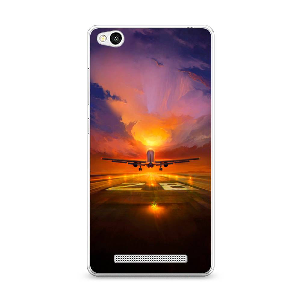 

Чехол для Xiaomi Redmi 3 "Самолет на посадке", Оранжевый;синий, 30850-6