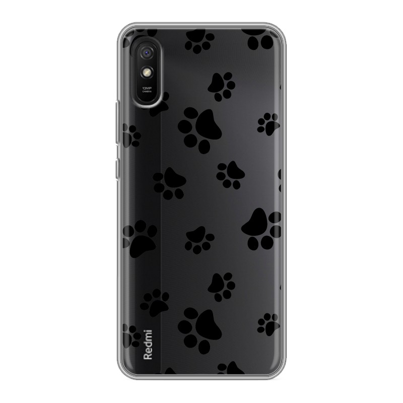 

Полупрозрачный дизайнерский силиконовый чехол для Xiaomi RedMi 9A Прозрачные следы
