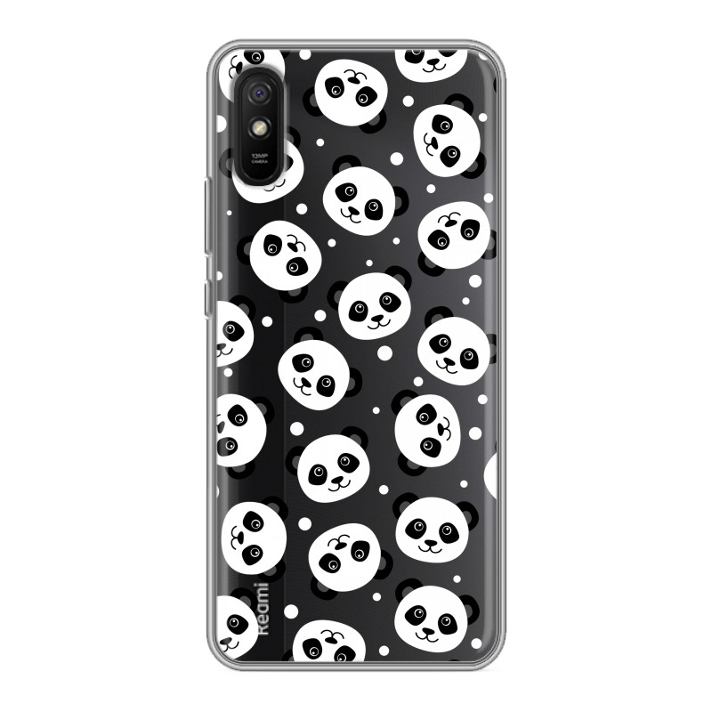 

Полупрозрачный дизайнерский силиконовый чехол для Xiaomi RedMi 9A Панды