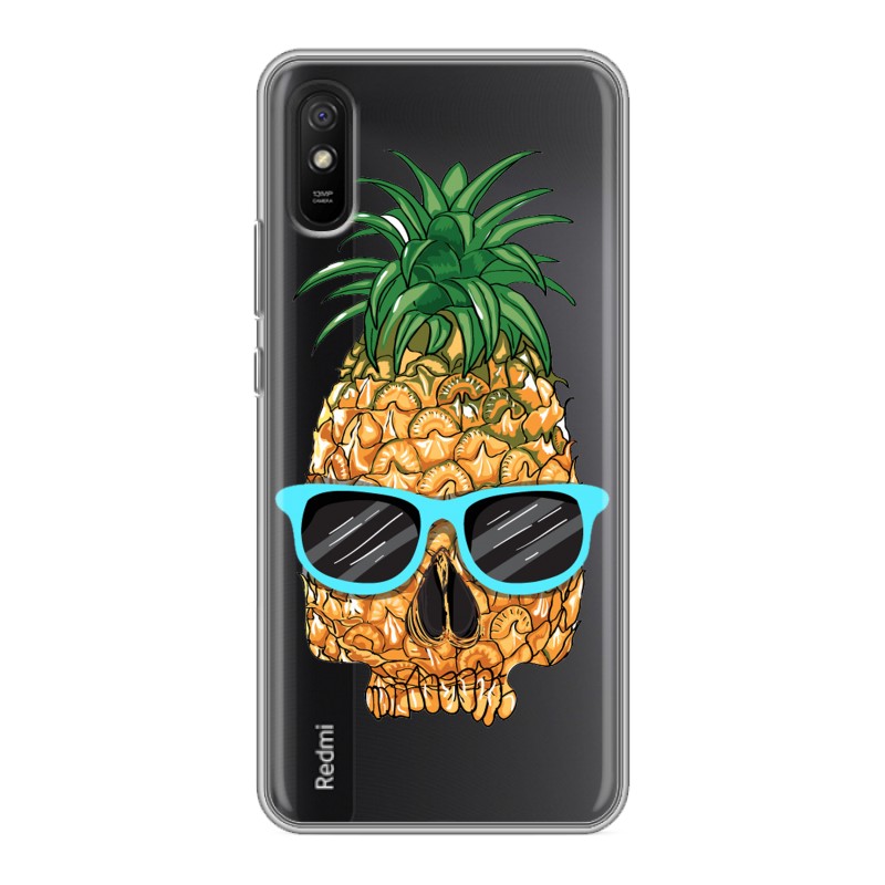 

Полупрозрачный дизайнерский силиконовый чехол для Xiaomi RedMi 9A Прозрачный ананас