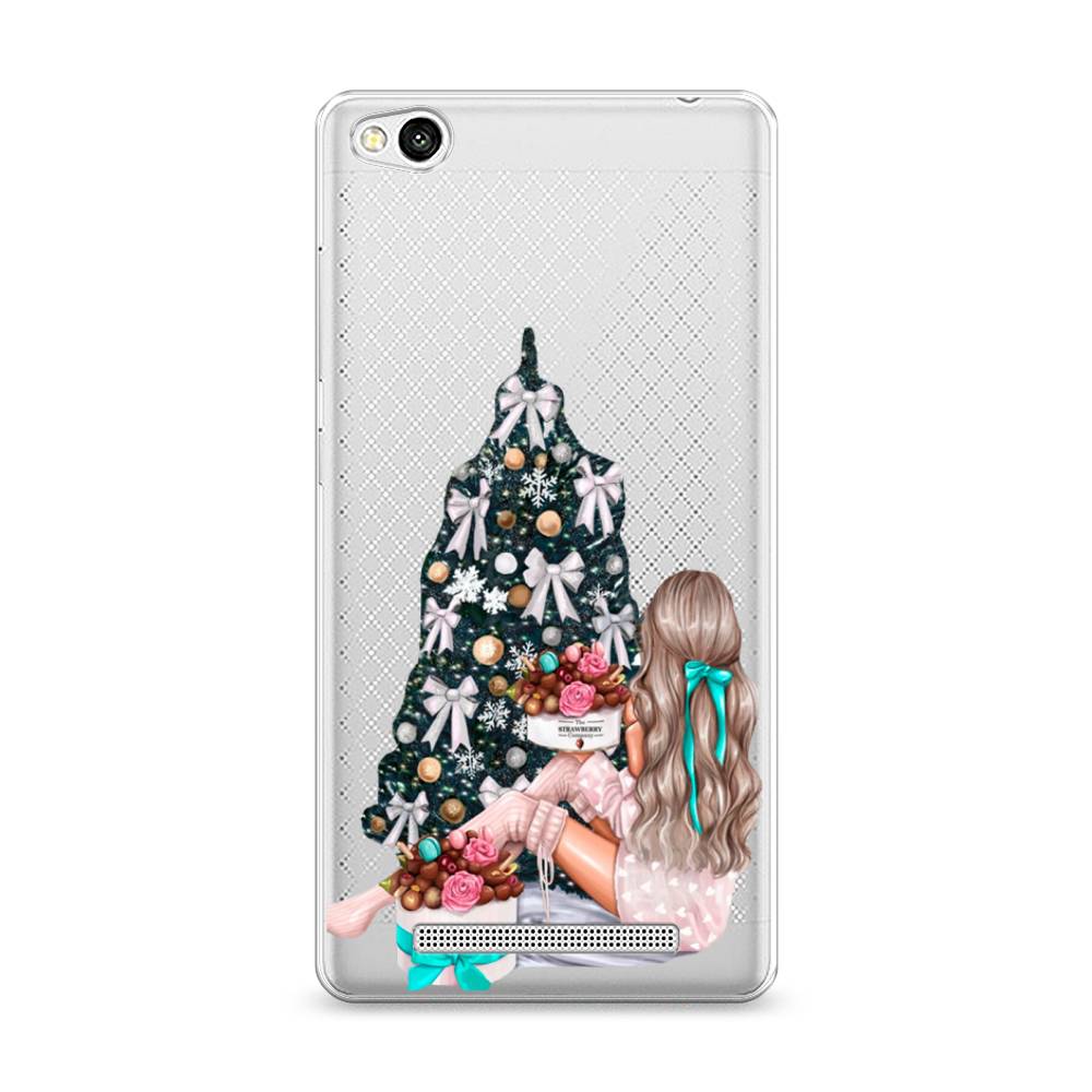 

Чехол для Xiaomi Redmi 3 "New Year", Зеленый;бежевый;голубой, 30850-5