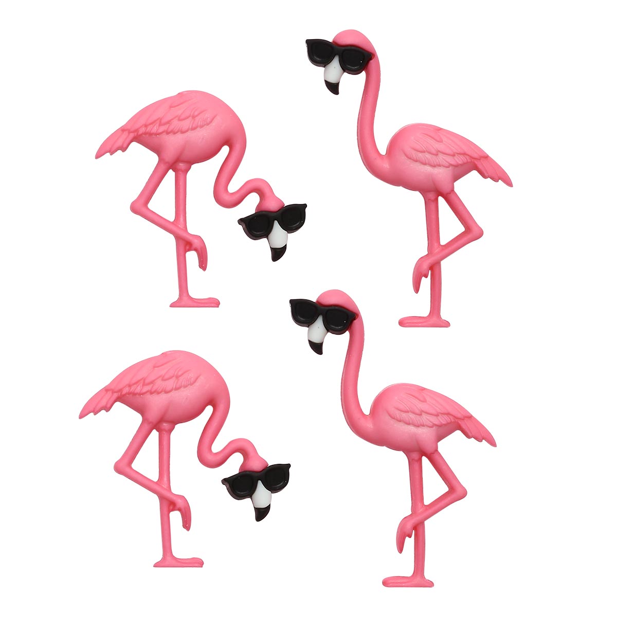 фото Пуговицы-фигурки dress it up "розовые фламинго", 10407, 4 шт (упак)