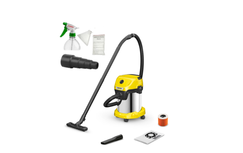 фото Пылесос karcher wd 3 s v-17/4/20 1.628-135-13 + набор для химчистки, широкая насадка