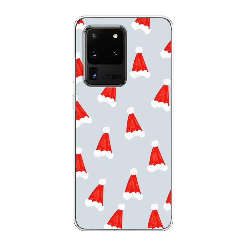 

Чехол на Samsung Galaxy S20 Ultra "Новогодние шапочки", Белый;красный;серый, 29450-5