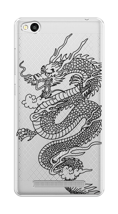 

Чехол на Xiaomi Redmi 3 "Большой китайский дракон", Черный;серый, 30850-1