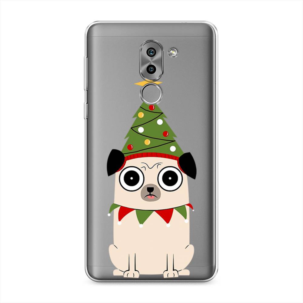 

Чехол на Honor 6X "Собачка с ёлочкой", Бежевый;красный;зеленый, 60750-1