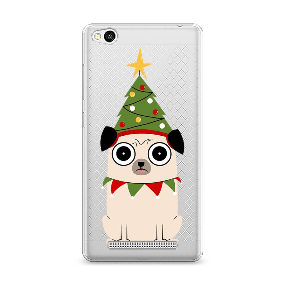 

Чехол для Xiaomi Redmi 3 "Собачка с ёлочкой", Бежевый;красный;зеленый, 30850-1