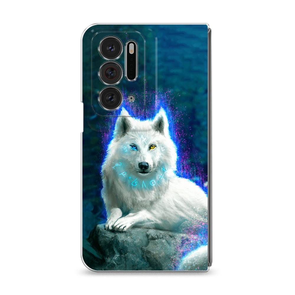 

Чехол Awog на Oppo Find N / Оппо Финд Н "Белоснежный волк", Белый;зеленый;фиолетовый