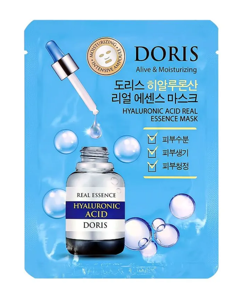 Набор Тканевых Масок Doris С Гиалуроновой Кислотой Hyaluronic Acid Real Essence Mask 5шт попытки макса теллера тосс а