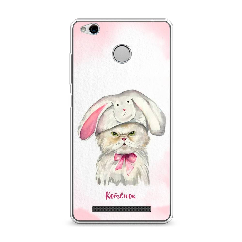 

Чехол на Xiaomi Redmi 3 Pro (3S) "Мой котёнок", Розовый;серый, 30950-1