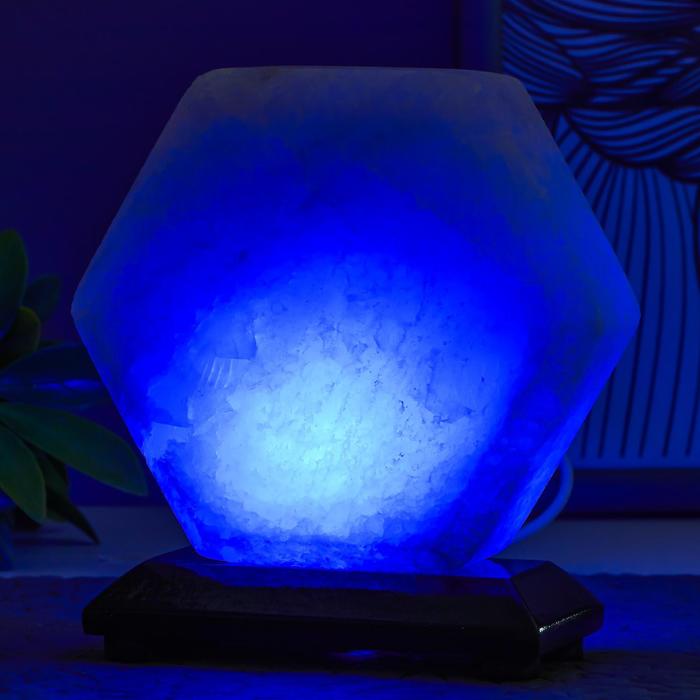 

Соляной светильник "Гайка" LED (диод цветной) USB белая соль 10х7х10 см