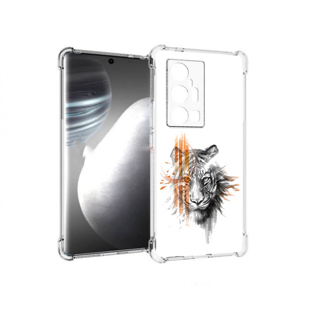 

Чехол MyPads Tocco для Vivo X7 Pro огненный тигр (PT227071.403.526), Прозрачный, Tocco