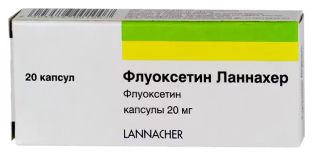 Купить Флуоксетин-Ланахер капсулы 20 мг 20 шт., Г.Л. Фарма ГмбХ