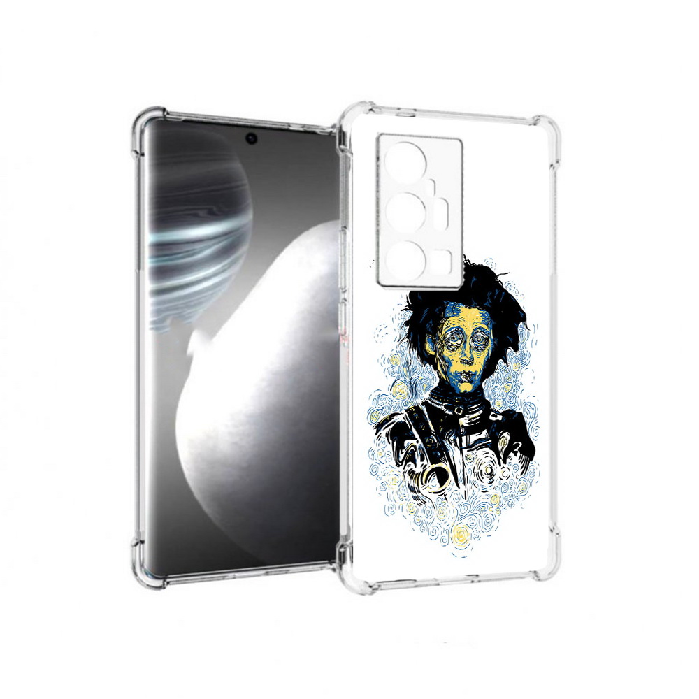 

Чехол MyPads Tocco для Vivo X7 Pro парень черно-белый абстракция (PT227071.403.535), Прозрачный, Tocco