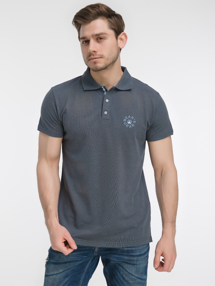 

Футболка унисекс BEAR’S GEAR polosvish серая M, Голубой, polosvish