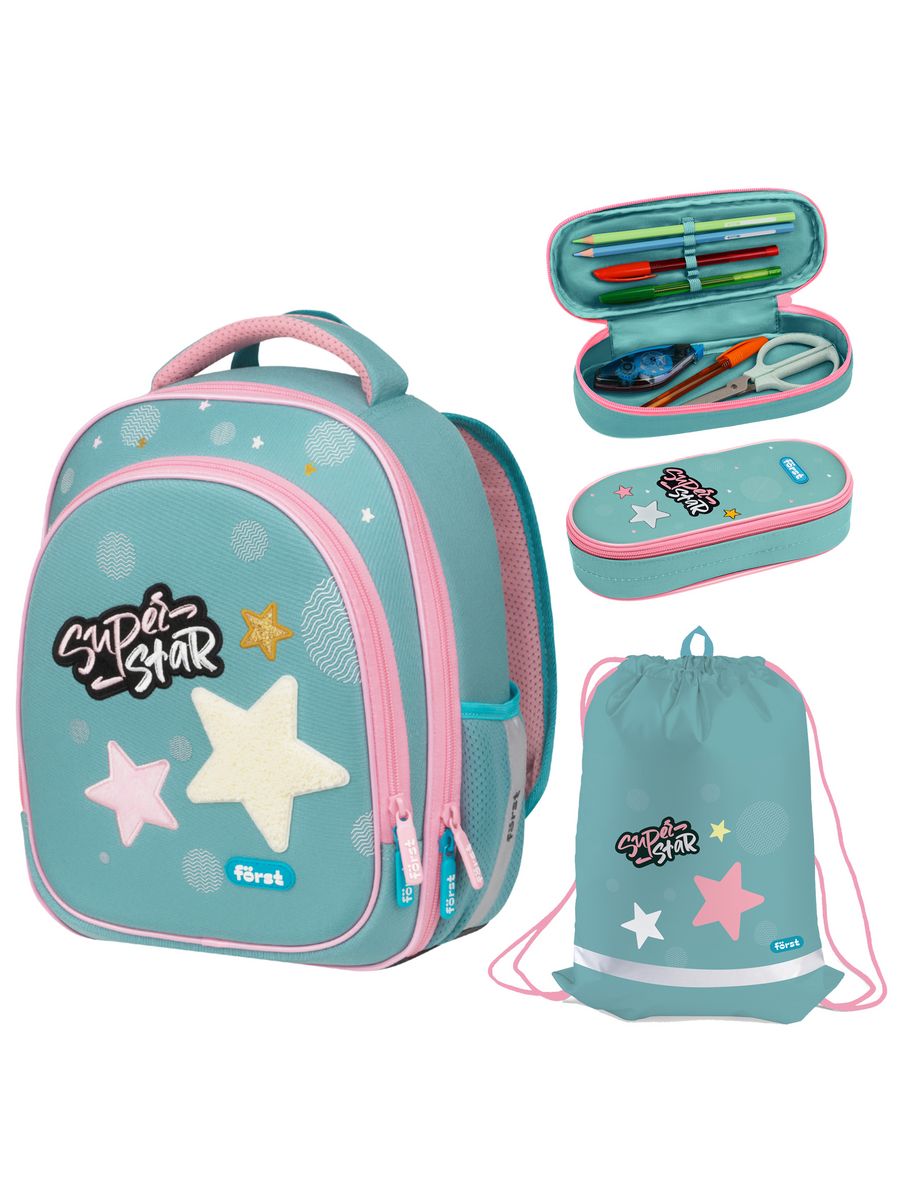 Ранец Frst F-Light Super star мятный/розовый