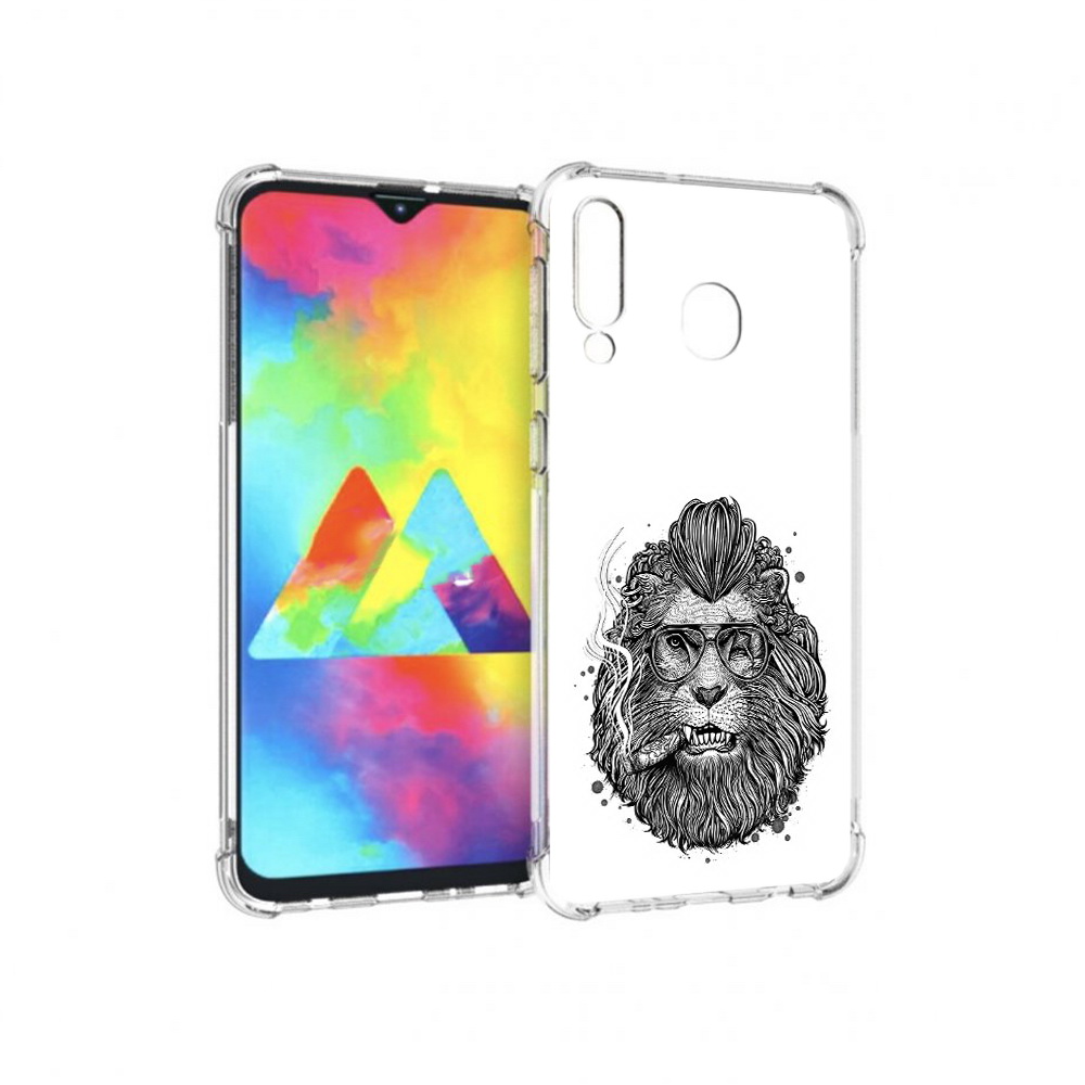 

Чехол MyPads Tocco для Samsung Galaxy M30 курящий лев (PT138437.525.432), Прозрачный, Tocco