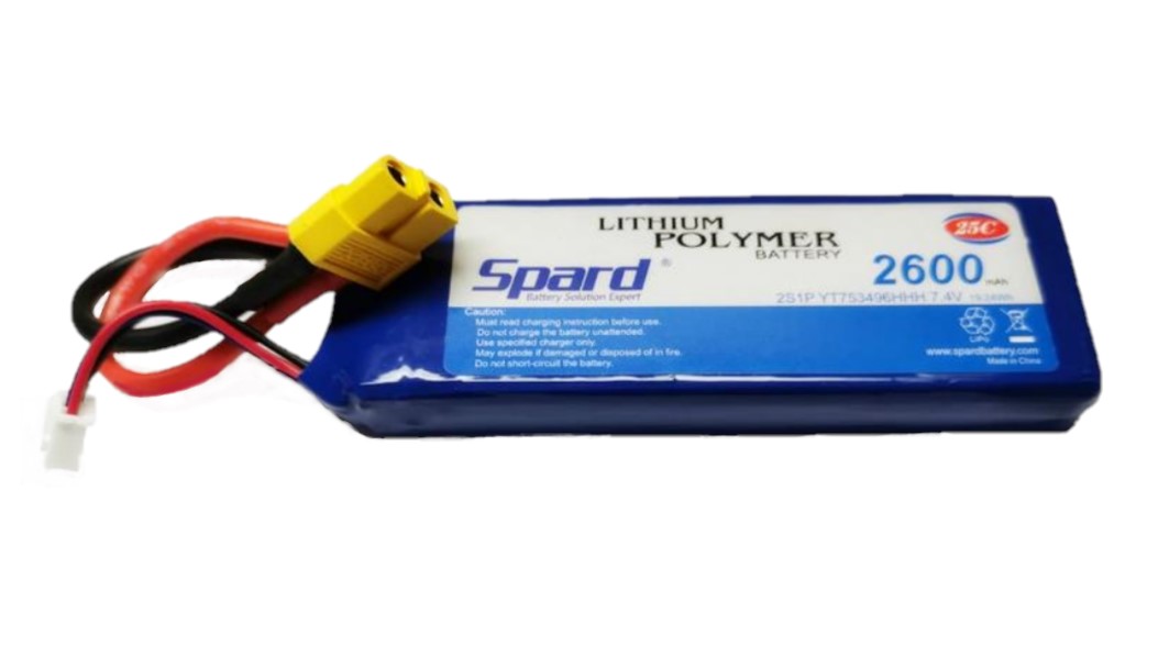 Аккумулятор Li-Po Spard 2600mAh, 7,4V, 25C, XT60 - YT81203