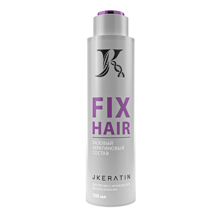 Состав для кератинового выпрямления кудрявых волос JKeratin Fix Hair 500 мл