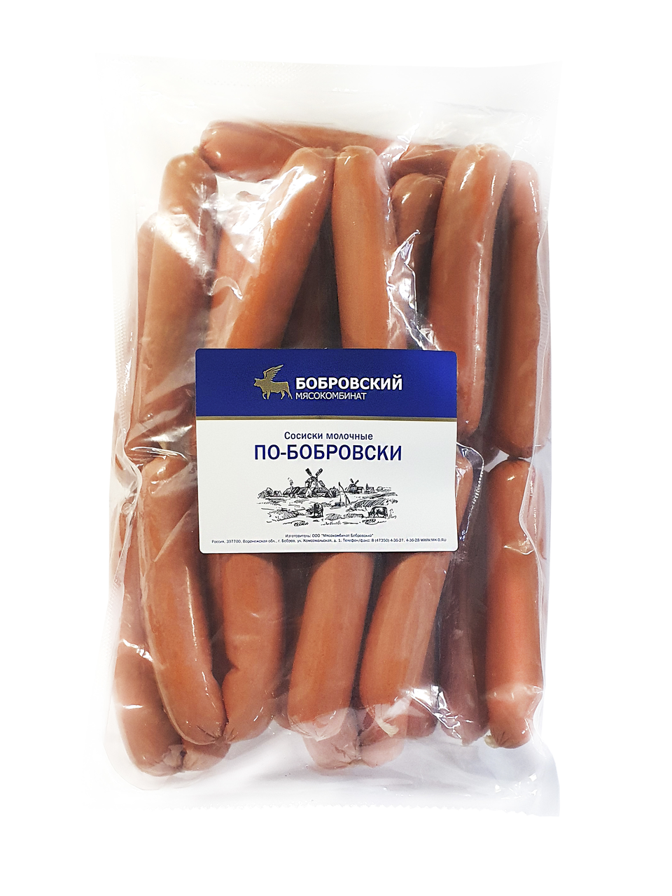 

Сосиски Бобровский мясокомбинат Молочные вареные 1 000 г
