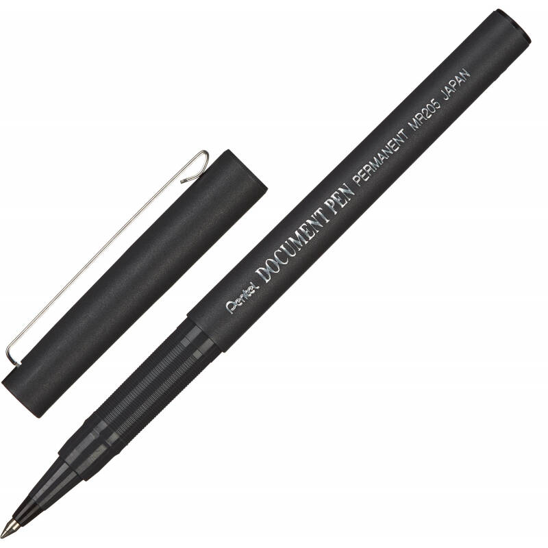 

Роллер PENTEL Dokument Pen 0,3мм метал.клип, черный ст. Япония
