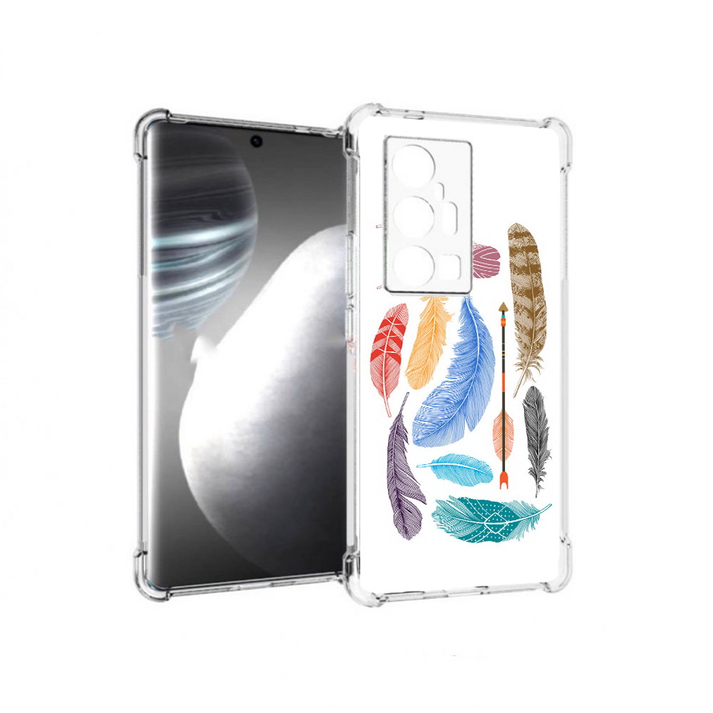 

Чехол MyPads Tocco для Vivo X7 Pro разноцветные перья (PT227071.403.572), Прозрачный, Tocco