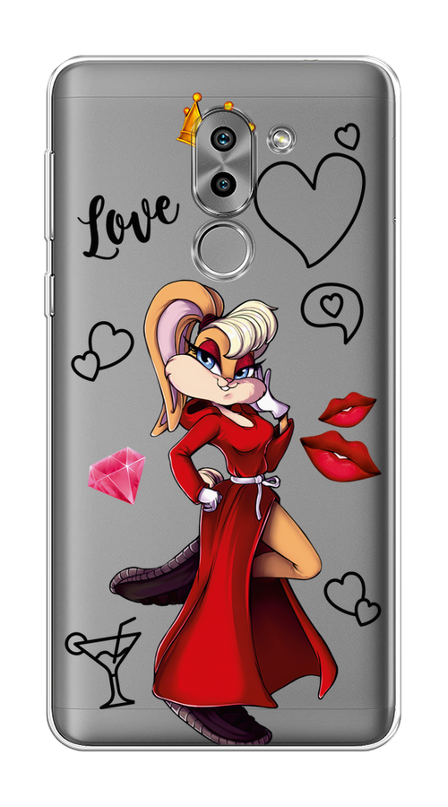 

Чехол на Honor 6X "Rich Lola Bunny", Красный;бежевый;оранжевый, 60750-6