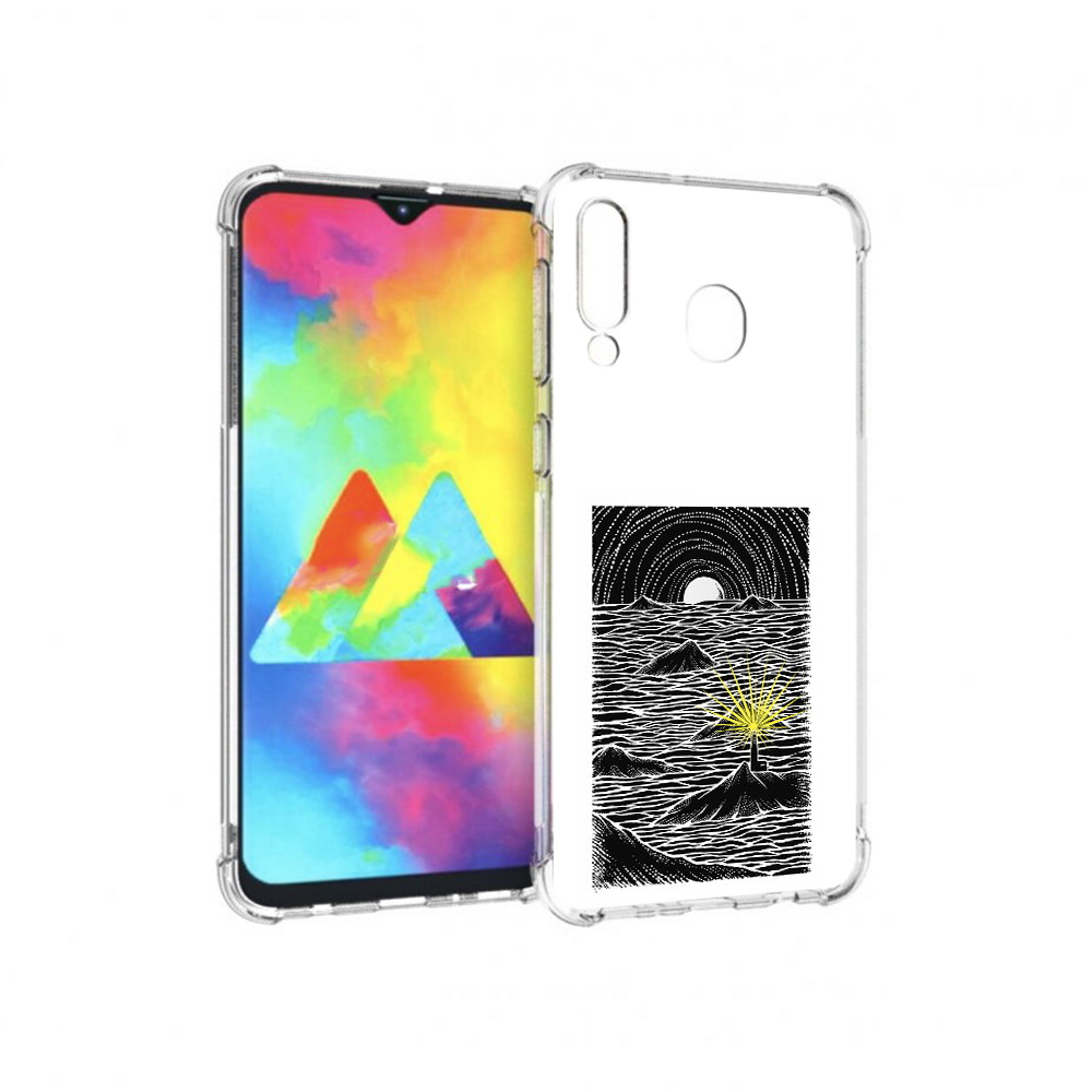 

Чехол MyPads Tocco для Samsung Galaxy M30 маяк в черно белом море (PT138437.525.460), Прозрачный, Tocco