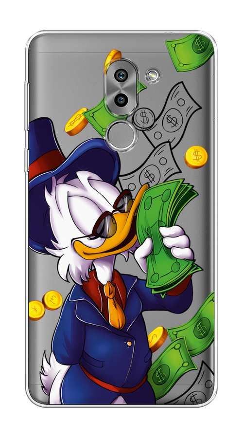 

Чехол на Honor 6X "Scrooge McDuck with Money", Синий;зеленый;белый, 60750-6