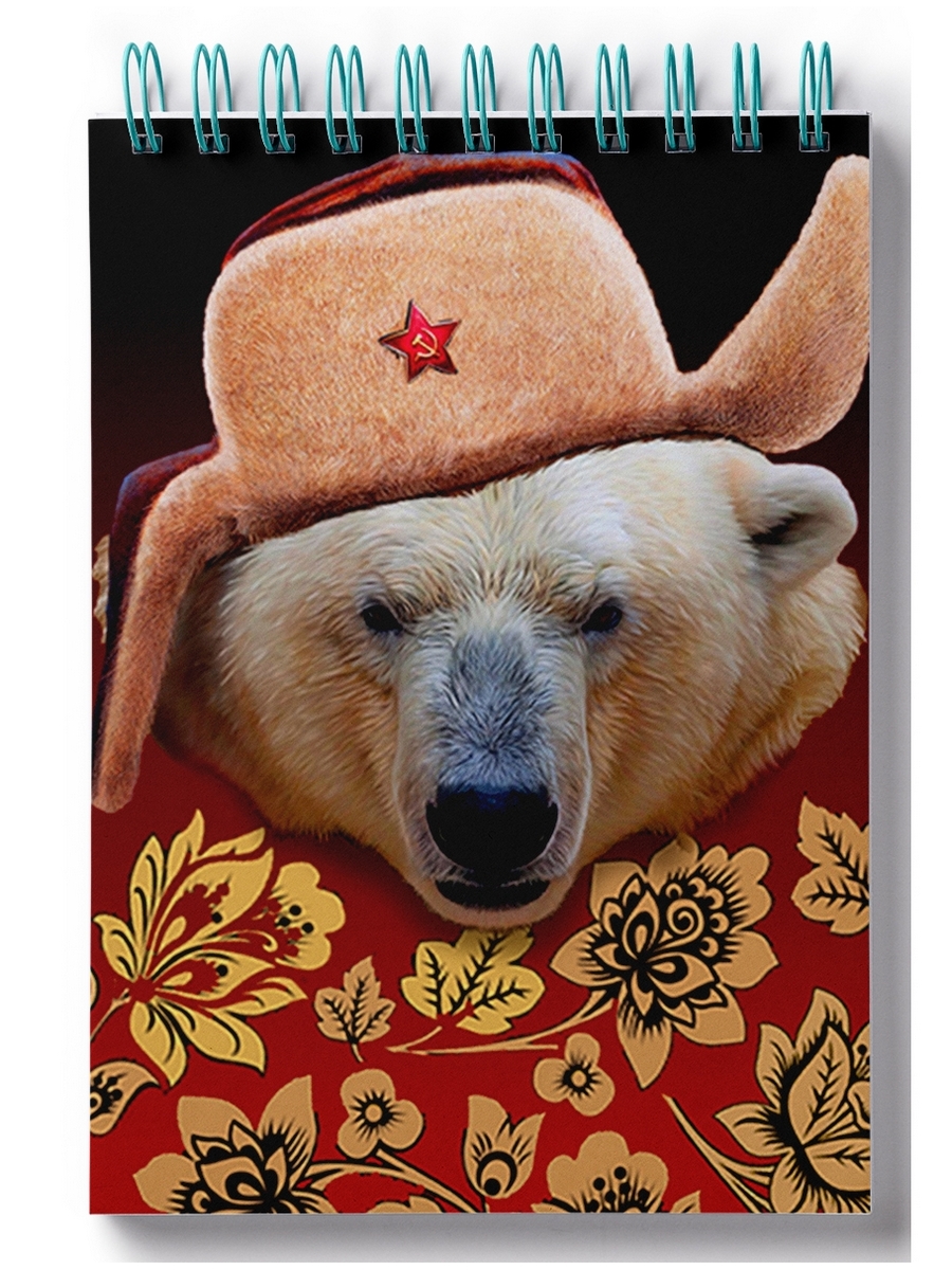 фото Блокнот drabs белый медведь в шапке