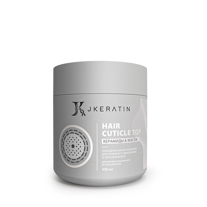 Липидная маска Jkeratin Hair Cuticle Top для глубокого увлажнения и питания волос 400 мл