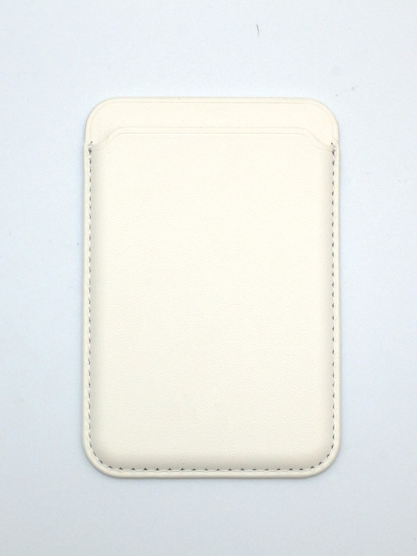 

Картхолдер Leather Collection кожаный MagSafe на iPhone 12 Pro Max-Белый, Apple iPhone 12 Pro Max