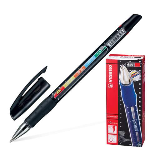 

Ручка шариковая Stabilo "Exam Grade" 142119, черная, 0.4 мм, 10 штук