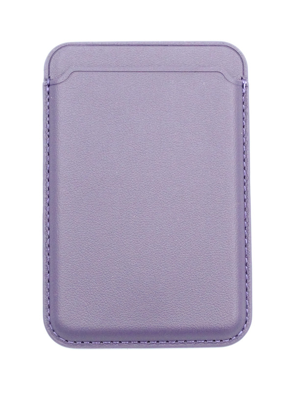 

Картхолдер Leather Collection кожаный MagSafe на iPhone 12 Pro Max-Фиолетовый, Apple iPhone 12 Pro Max